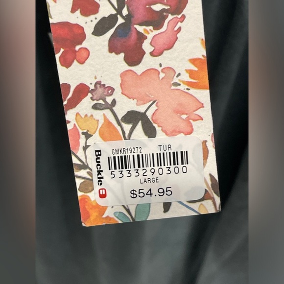 Gimmicks Blue Gray Crochet Boho Top Size Large Bohemian - Picture 6 of 8